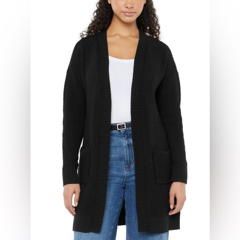 Gap Black Open-Front Cardigan Sweater